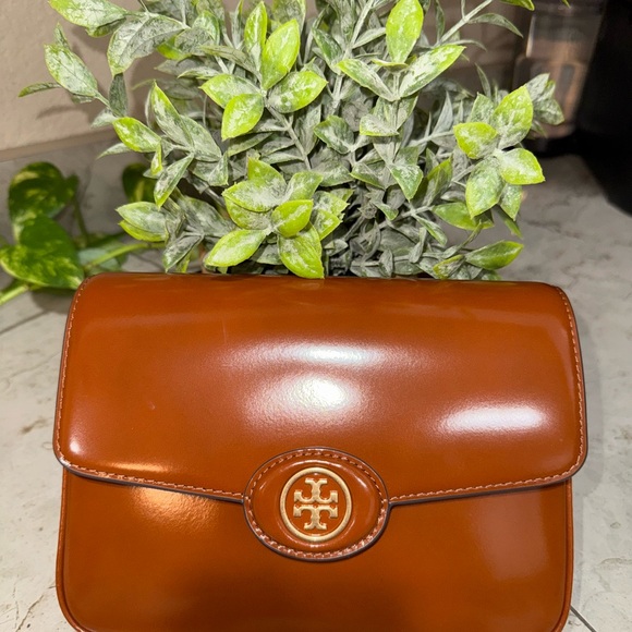 Tory Burch Tan Leather Crossbody Bag - Picture 1 of 12
